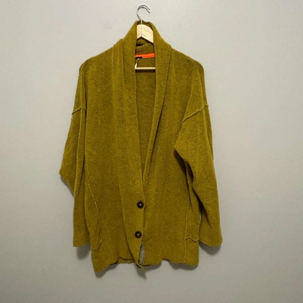 Free People Eucalyptus Oversized Cardigan Size Small - Picture 3 of 9